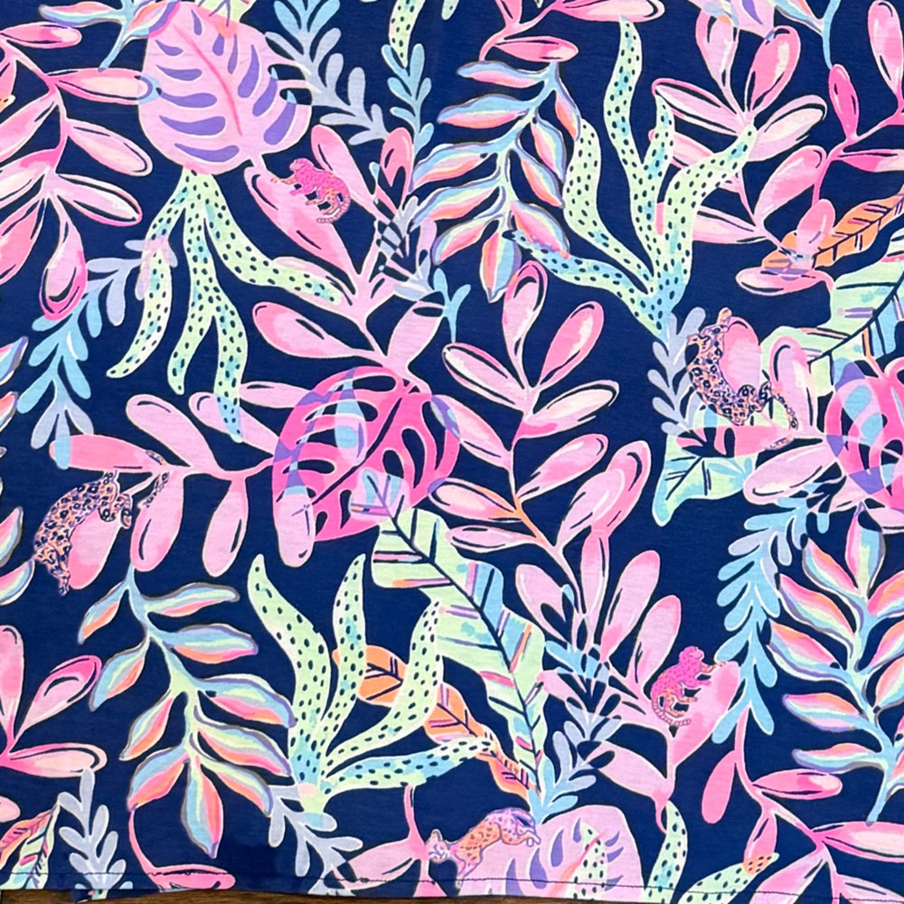 Pulitzer Kierna Dress You’ve Been Spotted Navy Tropical Size Medium - Picture 7 of 9